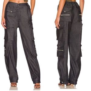 EB Denim Cargo Pants in Dark Denim - Size XXS